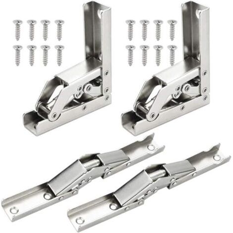 Cerniere per porte, cerniere piegabili per scaffali con rotazione a 90°/180°, cerniere per scaffali piegabili, tavoli allungabili e console, 4 pezzi (1/4)