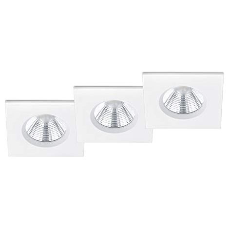 Faretti da Incasso Led Interno Soffitto Quadrato Cromo 8,5 3 Pz Zagros GD Trio (1/4)