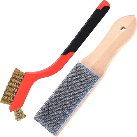 Brosse de nettoyage pour fils auto-agrippants, incluant une brosse de nettoyage en fil de cuivre pour le nettoyage des crochets (1/5)