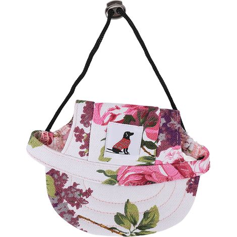 Chapeau de Baseball pour animaux de compagnie, réglable, élégant, pour l'extérieur, pour chien, avec 2 trous d'oreille, pour Camping, voyage, fleur S (1/5)