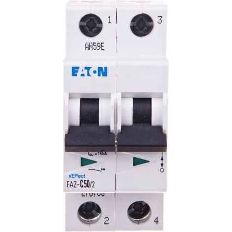 Interruttore magnetotermico 2P C 50A 15kA AC FAZ C50/2 278765