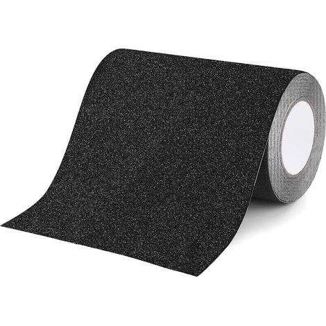 Selbstklebendes Anti-Rutsch-Klebeband für Treppen, 10 cm x 5 m, Anti-Rutsch-Treppenaufkleber, Anti-Rutsch-Klebeband für den Außenbereich, wasserfest, schneidbar, schwarz