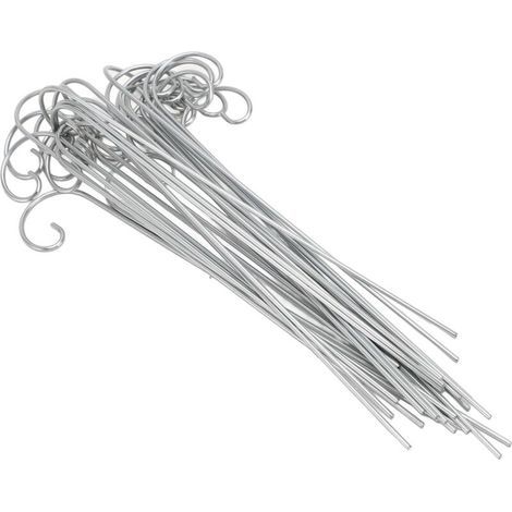 30 Stück Pflanzenetikettenhaken, Pferde-Gartenstecker, Edelstahl, Pflanzenschilder für Blumentöpfe, 200 mm (1/5)