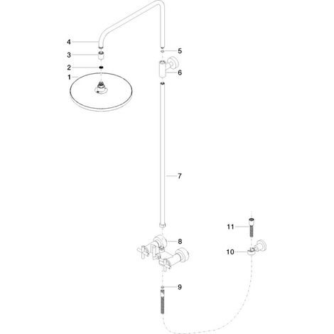 DORNBRACHT 26623892-42 Barre de douche sans pomme de douche TARA