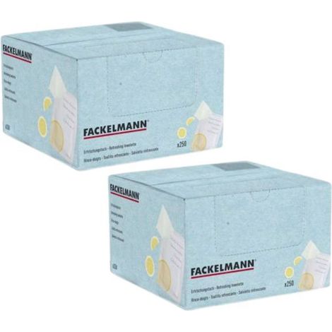 Set di 2 scatole da 250 salviette per le mani al limone - FACKELMANN