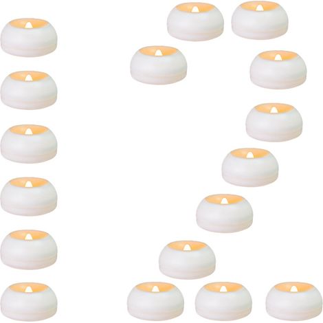 Lot de 12 Bougies Chauffe-Plat LED Flottantes, Étanches et Sans Flamme, Effet Vacillant Blanc Chaud pour Fête et Mariage (1/5)