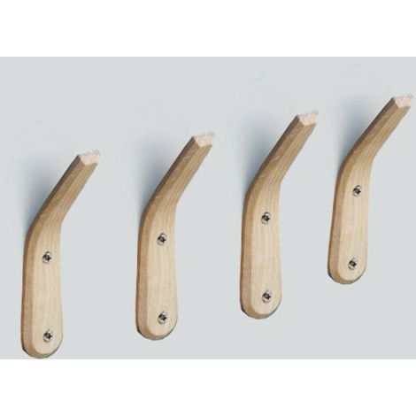 4 Pièces Patères en Bois Mural Support Mural en Bois Naturel Porte-Manteau de Rangement Mural Simple en Forme de V Moderne pour Manteaux Suspendus Chapeaux Sacs Serviettes, (1/5)