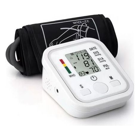 AGE Tonomètre de compteur de battement de coeur de moniteur de mesure de tension artérielle de bras de Digital d'affichage à cristaux liquides (1/4)