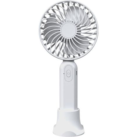Mini ventilatore USB portatile ricaricabile con il supporto per il telefono portatile, ideale per viaggio, casa e ufficio. (1/5)