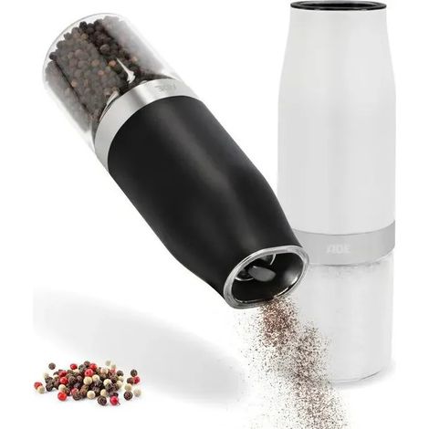 2er Set elektrische Mühlen - ADE - MILL - Glas/Kunststoff - H 18,3 cm - Schwarz & Weiß (1/3)