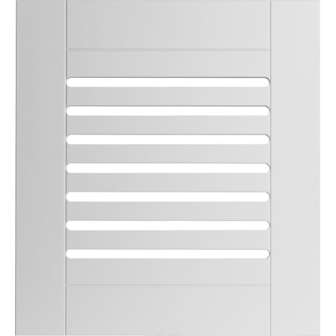 Porte ajourée en MDF laqué blanc 62 x 50 cm pour KOS