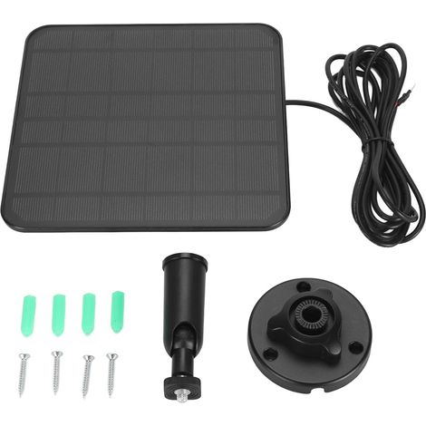 Ortviai Panneau Solaire 12 W pour Sonnette Vidéo – Étanche IP66, Support Réglable à 360°, Compatible Nest, Ring, Doorbell 4 Plus (1/5)