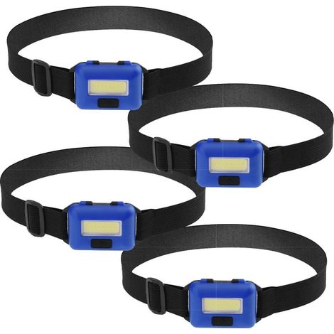 4morceau directed Lamp headlamp torch, suitable to adults and to children. SPIKE Floodlights, headlights ultra-lumineux, bleus (1/5)