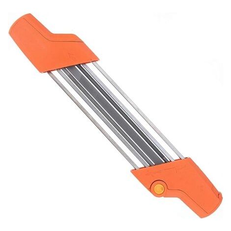 Affûteuse de chaîne de tronçonneuse 2 en 1 Easy File 3/8 "/ 4.0mm, ensemble d'affûtage de dents rapide de pas de scie à chaîne avec poignées, convient à toutes les marques Chiansaw 3/8" Pitch Chian