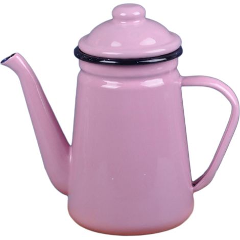 Cafetiere Emaillée - 1,1 L - Pour Cuisinière Gaz Électrique Ou À Induction - Usage Intérieur Et Extérieur (1/5)