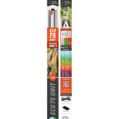 Reptile Systems Leuchte für Reptilen - Eco T5 Unit Ferguson Zone 3 - 24W (570 mm) (1/3)