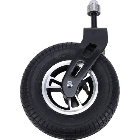 Roulette de 8 pouces, 36 PSI, support en fer, moyeu en alliage d'aluminium, caoutchouc gonflable, roulette universelle pour chariot à main et chariot électrique (1/5)