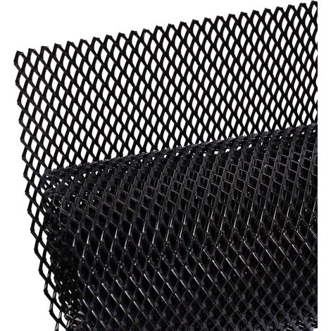 100x33cm Noir grille de course, Taille du trou de Losange de 6×12mm, grille en aluminium, universels grille de radiateur de voiture (1/5)