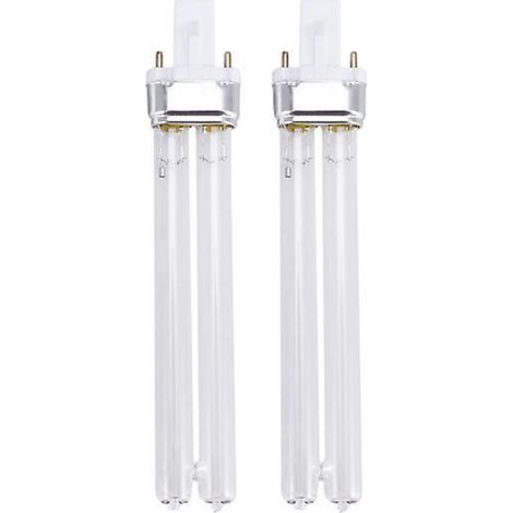 Lot de 2 lampes de désinfection ultraviolette UV de 11 W pour stérilisation d'aquarium (culot G23) (1/5)