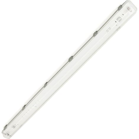 BeMatik - Ecran étanche pour tube LED 1 x 1500 mm avec connexion à deux extrémités IP65 T8 G13 (1/5)