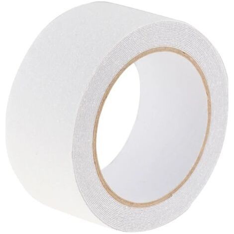Ruban antidérapant, 0,5 cm 100 cm d'adhérence d'adhérence imperméable autocollants adhésifs rouleau pour étapes d'escalier extérieur intérieur(Blanc) (1/4)