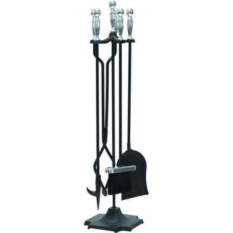Set attrezzi per camino sfera impugnature cromo satinato - Salone