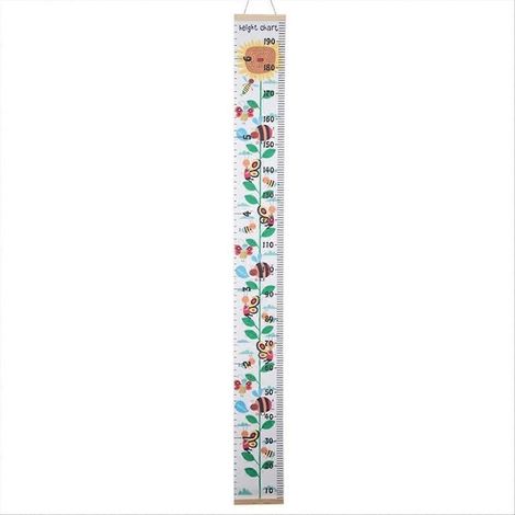 Toise en toile pour enfant - Décoration murale unisexe pour chambre d'enfant - Mesure (1/5)