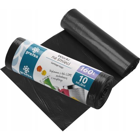 SACCHI PER LA SPAZZATURA GRATKA 160 l LDPE 10 pezzi