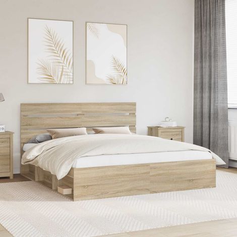 Bettrahmen Sonoma 180 x 200 cm Massives Kiefernholz