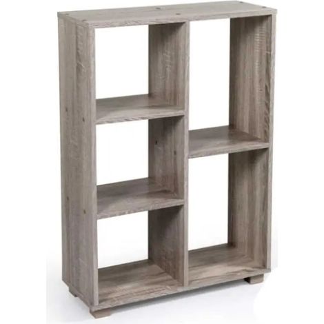Moderne Bücherregal 60 x 24 x 87 cm in Olmo mit 5 offenen Fächern