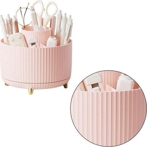 Make-up-Organizer Hautpflege-Box-Organizer Schminktisch-Organizer Make-up-Pinsel-Organizer drehbarer Make-up-Organizer Badezimmer-Organizer blau (1/5)