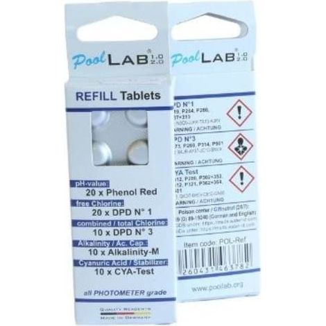 Nachfüllpack für elektronischen Pooltester PoolLab 1.0 & PoolLab 2.0