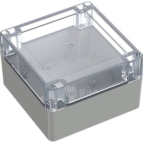 TRU COMPONENTS 6U07121208139 TC-13865124 Boîtier industriel 119.9 x 119.9 x 75 Polycarbonate gris clair, transparent 1 (1/2)