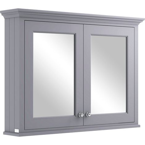 Bayswater Plummett Grey Bathroom Cabinet 750mm High x 1050mm Wide (1/2)