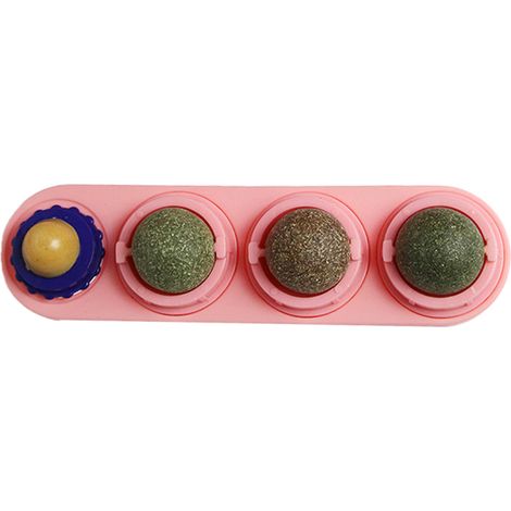 1 pièce Jouet à l'herbe à chat, pour lécher et mâcher, stimulant naturel, hygiène dentaire, fixation murale ou posable (1/5)