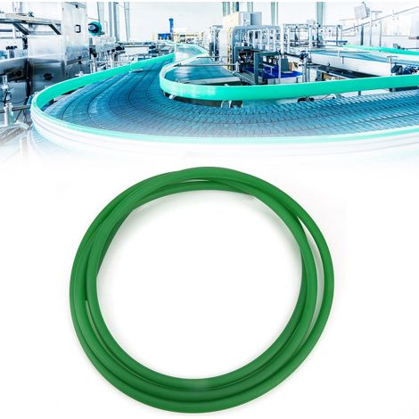 Courroie ronde en polyuréthane, courroie ronde en PU texturé vert, courroie transporteuse industrielle, courroie à joint torique, peut être raccordée à des moteurs électriques et à des courroies de to (1/5)