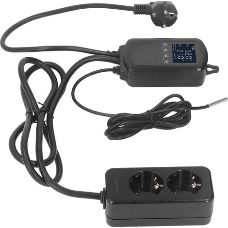 Thermostat numérique - Régulateur de température de 50 à 99 °C pour lampe chauffante (prise UE, 230 V, 16 A, 3680 W) (1/5)