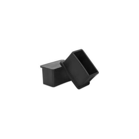 Lot de 16 embouts rectangulaires en PVC souple – Flexibles pour pieds de chaise et table 20 mm x 40 mm – Réduit bruit et rayures (1/5)