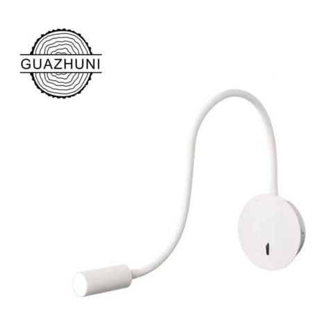 QORVA-Applique murale Liseuse Applique Murale 3W LED 3000K Lampe de Lecture Col de Cygne Lampe, (Blanc)
