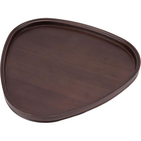 1 Plateau de service, Bambou, Design triangulaire, Bois robuste, Pour thé café collations maison