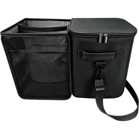 Insert organisateur 2 en 1 pour grande glacière étanche en PEVA – Noir, panneau mesh, 4 fixations (1/3)