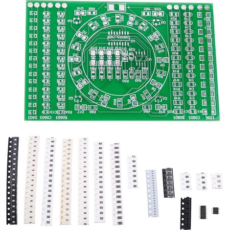 Circuit imprimé d'entraînement à la soudure de composants LED CMS clignotants : compétences en électronique
