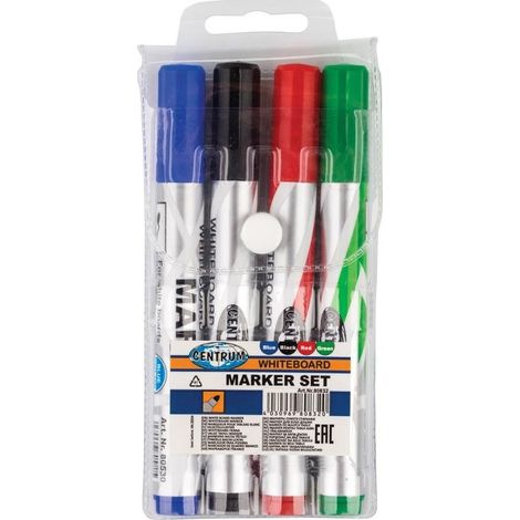 Set di 4 pennarelli per lavagna bianca 80832