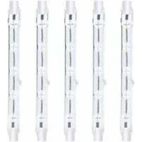 5-Pack R7S 118mm 300W Ampoule Halogène Crayon Spot halogène linéaire J118 dimmable pour l'éclairage paysager, sécurité (1/4)