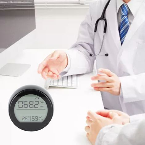 Rilevatore di CO2 professionale - Analisi a infrarossi NDIR precisa (400-5000 ppm) + Igrometro termico - Lega di zinco ABS - 368 g - 1200 mAh