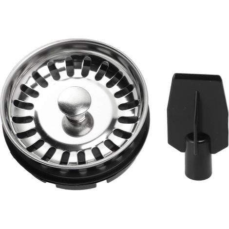 Bouchon de crépine pour broyeur d'évier, filtre à déchets alimentaires résistant à la rouille, compatible avec les broyeurs modèle 80, en ABS et acier inoxydable (1/5)