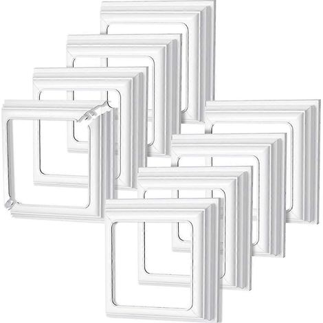 Jupe de poteau en vinyle 4x4 pouces, cache-base de poteau, habillage de colonne pour porche et terrasse, manchon de poteau en vinyle, garniture de poteau (8 pièces) (1/4)