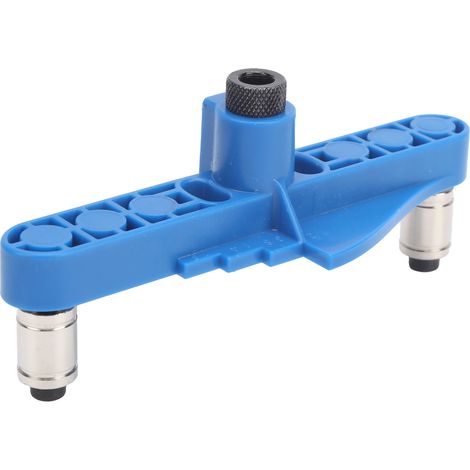 Guide perçage 2-en-1 gabarit de chevillage pour bois, outil de perçage droit réglable, poinçon guide, kit menuiserie bricolage (1/5)