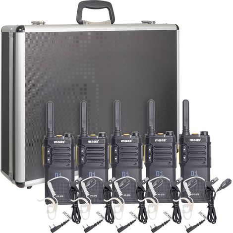 MAAS Elektronik Team-Set PT-375 KEP-24-VK 150111 Talkie-walkie PMR jeu de 5 (1/4)