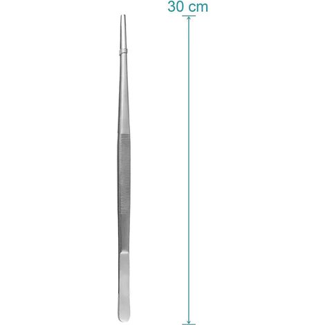 pince Du Chef - Pinces Cuisine - Pince Rtir - Pince Grill - Pincettes Cuisinier - Pince Droite - Utensiles De Cuisine - Longuer: 30 Cm - Inox (1/4)